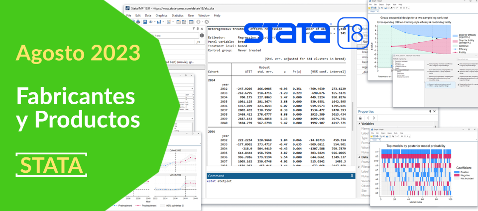 Más novedades en Stata 18